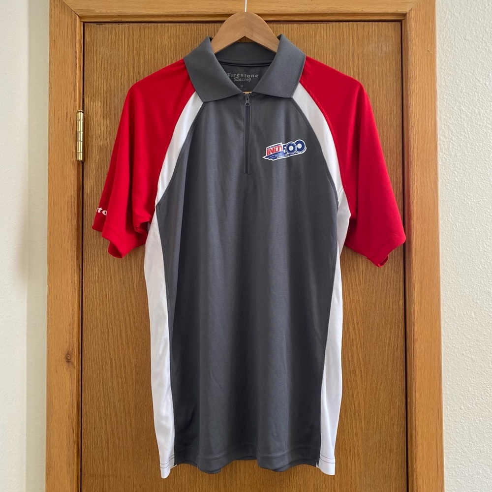 🏁 Indy 500 Firestone Racing Quarter-Zip Polo Shirt